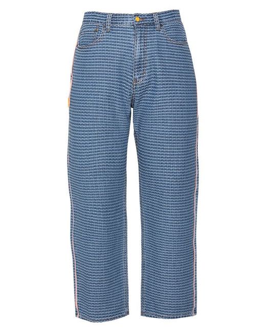 Round Two Jacquard Straight Leg Jeans in at 28