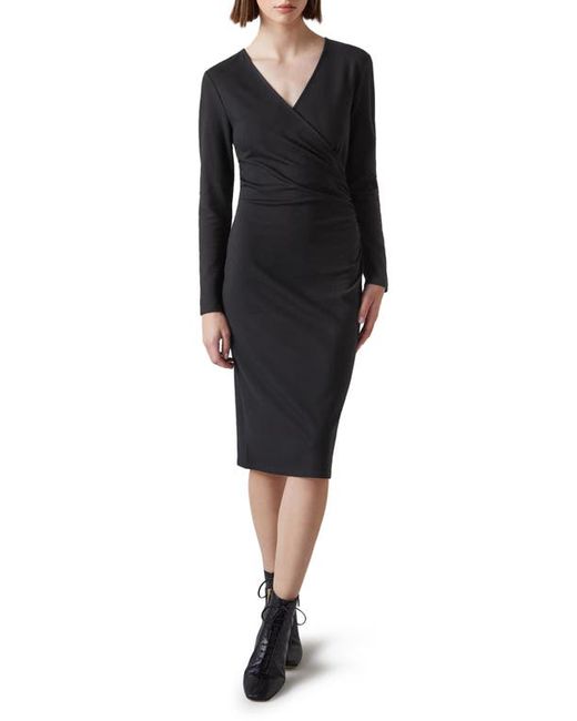 Lk Bennett Alex Ruched Long Sleeve Dress in at 0 Us