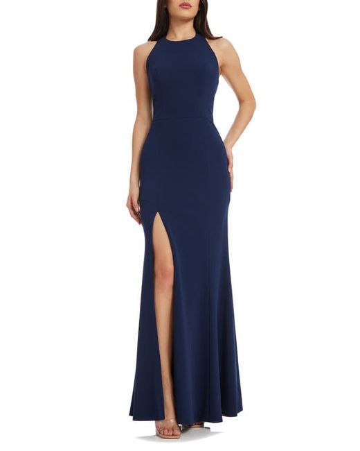Dress the population Paige Halter Neck Mermaid Gown in at X-Large