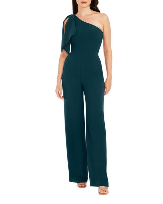 Dress the population Tiffany One-Shoulder Jumpsuit in at Medium