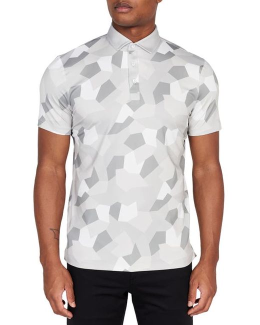 Redvanly Baron Geometric Camo Performance Golf Polo in at Small