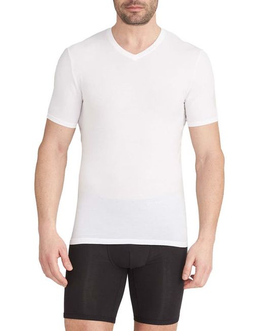Tommy John 2-Pack Second Skin Stay Tucked High V-Neck Undershirt in at