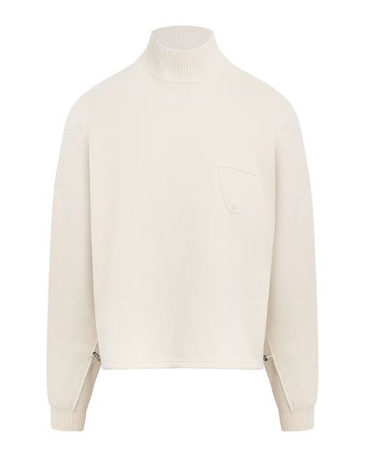 Hudson Jeans Jrue Cotton Cashmere Mock Neck Sweater in at Small