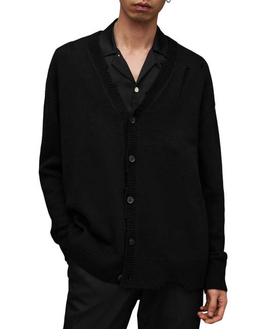 AllSaints Vicious Wool Blend Cardigan in at X-Small