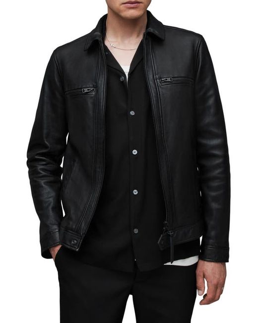 AllSaints Luck Leather Jacket in at Small