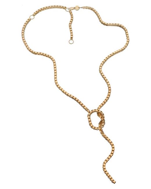 Jennifer Zeuner Rima Box Chain Lariat Necklace in at