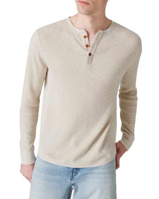 Lucky Brand Garment Dye Thermal Henley in at Small