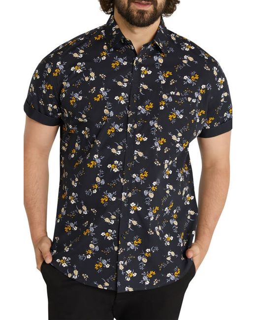 Johnny Bigg Leon Floral Short Sleeve Button-Up Shirt in at Large