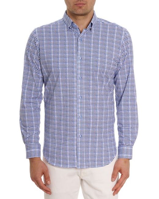 Robert Graham Rizzo Geometric Print Knit Button-Up Shirt in at Small