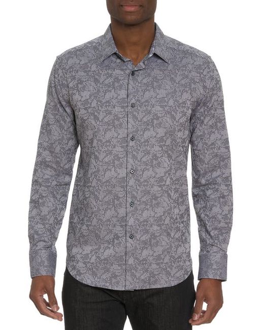 Robert Graham Electric Slide Stretch Cotton Button-Up Shirt in at Small