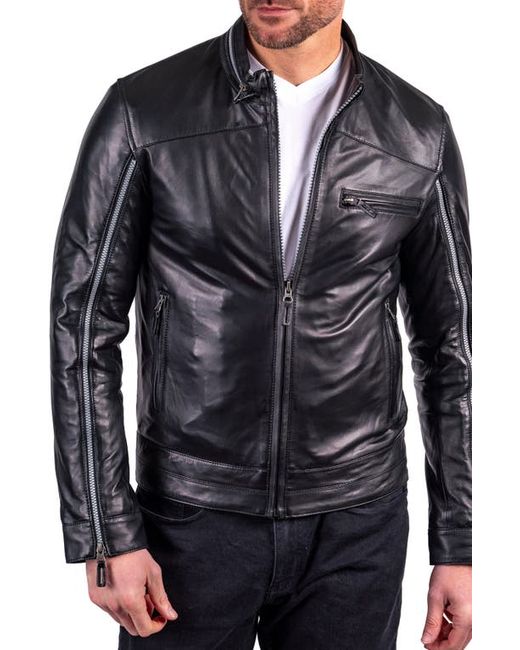 Comstock & Co. Comstock Co. Leather Moto Jacket in at 40