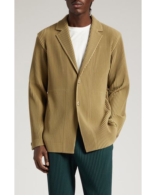 Homme Pliss Issey Miyake Tailored Pleats Single Breasted Blazer in at 2