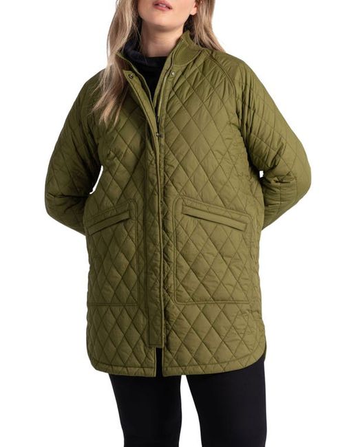 Lole Quilted Water Repellent Nylon Bomber Jacket in at X-Small