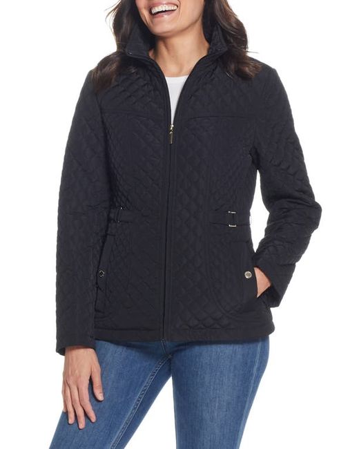 Gallery Quilted Stand Collar Jacket in at Small