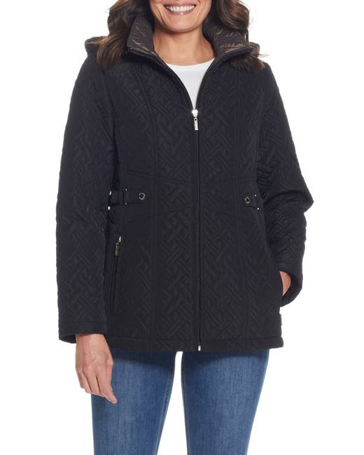 Gallery Quilted Jacket with Removable Hood in at 1X