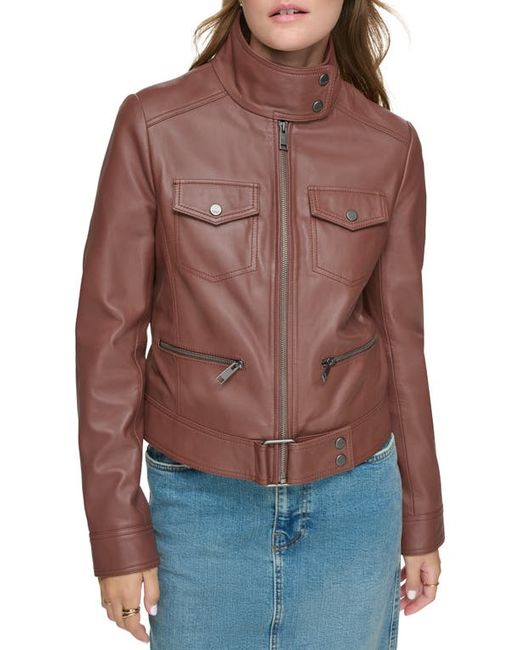 Andrew Marc Leather Moto Jacket in at X-Small