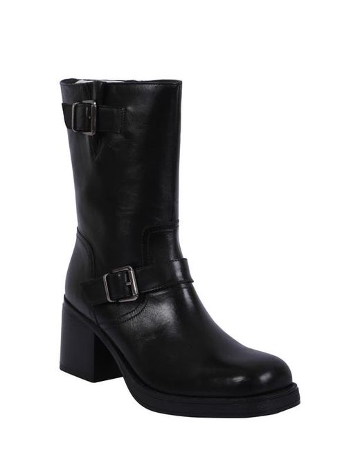 Kenneth Cole New York Janice Block Heel Engineer Boot in at 5
