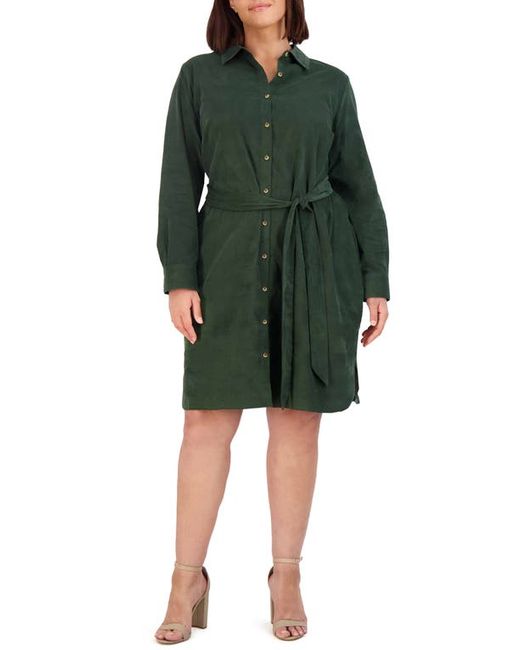Foxcroft Rocca Long Sleeve Corduroy Shirtdress in at 1X