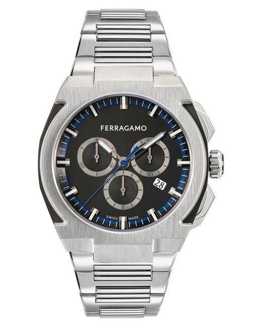 Ferragamo Supreme Chronograph Bracelet Watch 43mm in at