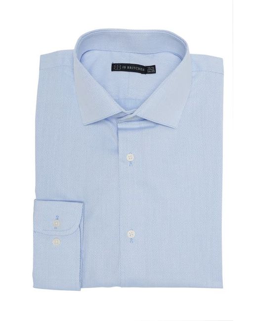 JB Britches Yarn-Dyed Solid Dress Shirt in White at 17 32