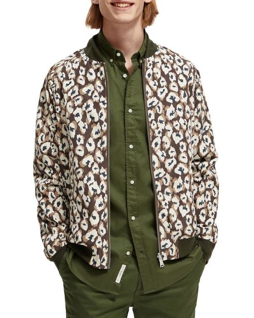 Scotch & Soda Reversible Recycled Polyester Bomber Jacket in at Small
