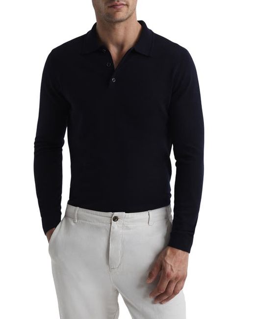 Reiss Trafford Long Sleeve Wool Polo Sweater in at X-Large