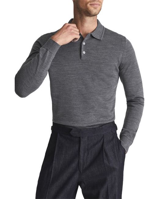Reiss Trafford Long Sleeve Wool Polo Sweater in at Small