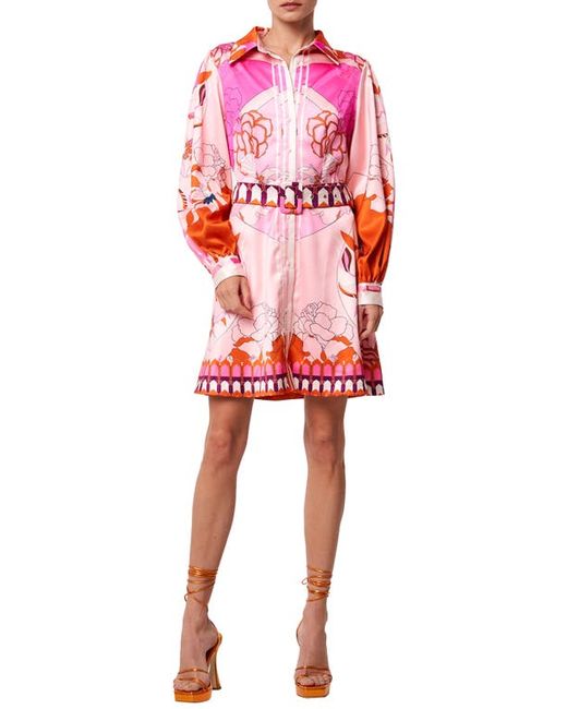 Ciebon Billy Floral Print Long Sleeve Dress in at X-Small