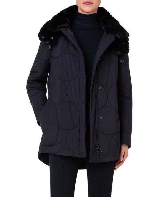 Akris Punto Parker Dot Quilted Coat in at 6