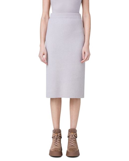 Akris Cashmere Rib Sweater Skirt in at 6