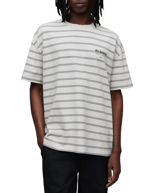 AllSaints Underground Stripe Cotton Graphic T-Shirt in at