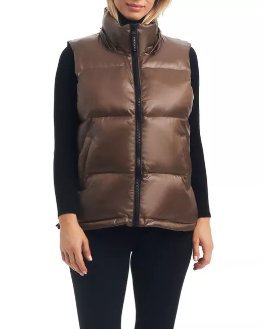 Sanctuary Quilted Hooded Puffer Vest in at X-Small