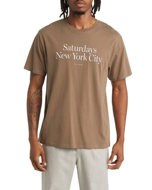 Saturdays NYC Miller Standard Logo Cotton Graphic T-Shirt in at Small