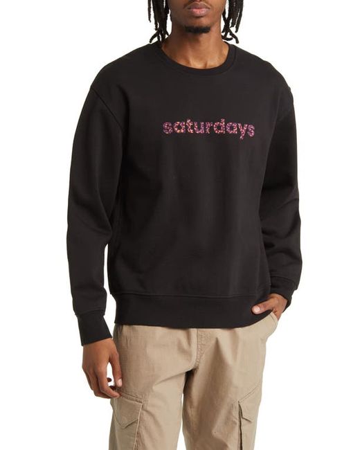 Saturdays NYC Bowery Cheetah Logo Graphic Sweatshirt in at Medium
