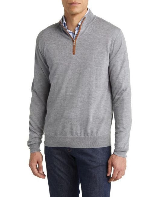 Peter Millar Autumn Crest Quarter Zip Wool Lyocell Sweater in at Medium