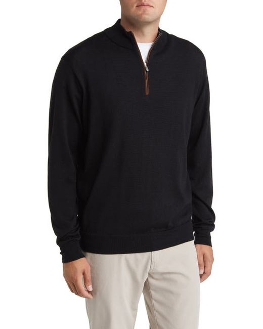 Peter Millar Autumn Crest Quarter Zip Wool Lyocell Sweater in at Large