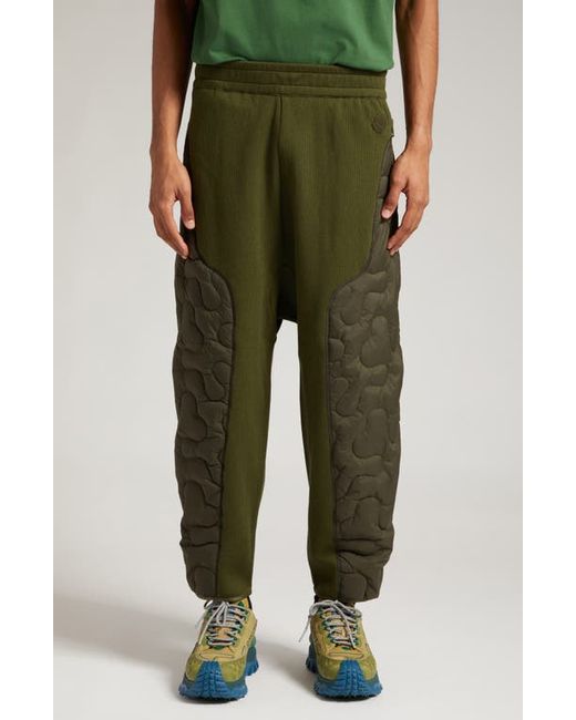 Moncler Genius x Salehe Bembury Quilted Down Panel Jersey Pants in at