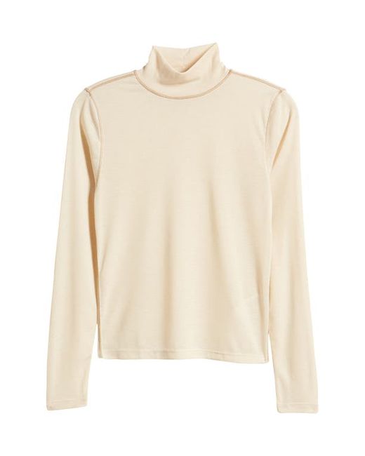 Madewell Mock Neck Semisheer T-Shirt in at Xx-Small