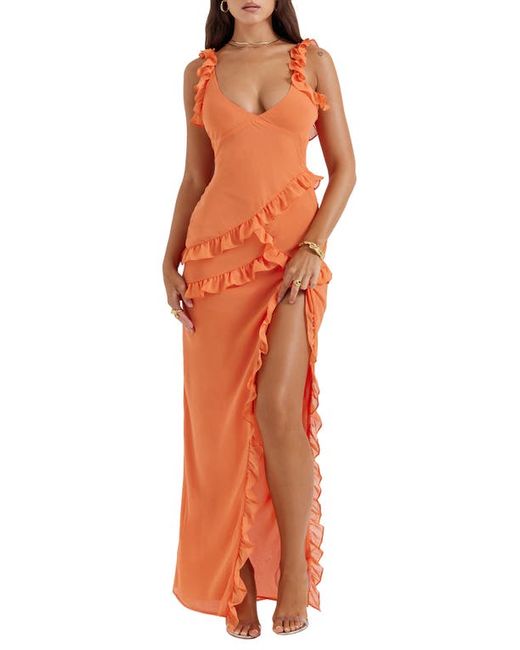 House Of Cb Pixie Ruffle Georgette Body-Con Cocktail Dress in at X-Small