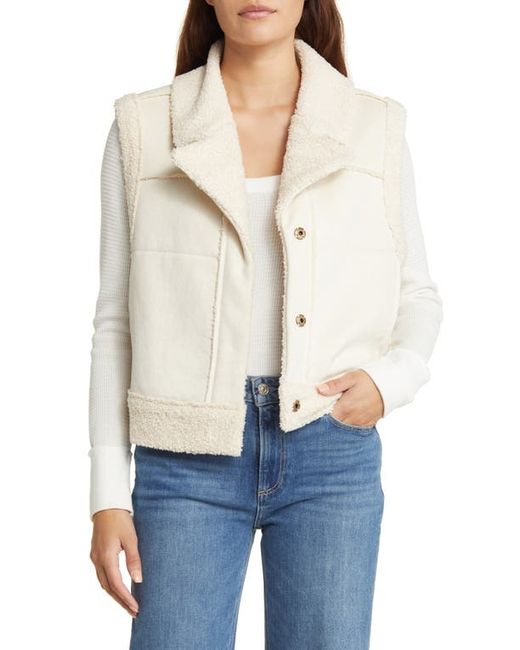 Marine Layer Faux Shearling Suede Vest in at X-Small