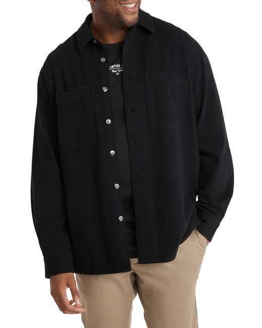 Johnny Bigg Kendrick Oversize Cotton Twill Overshirt in at Xx-Large