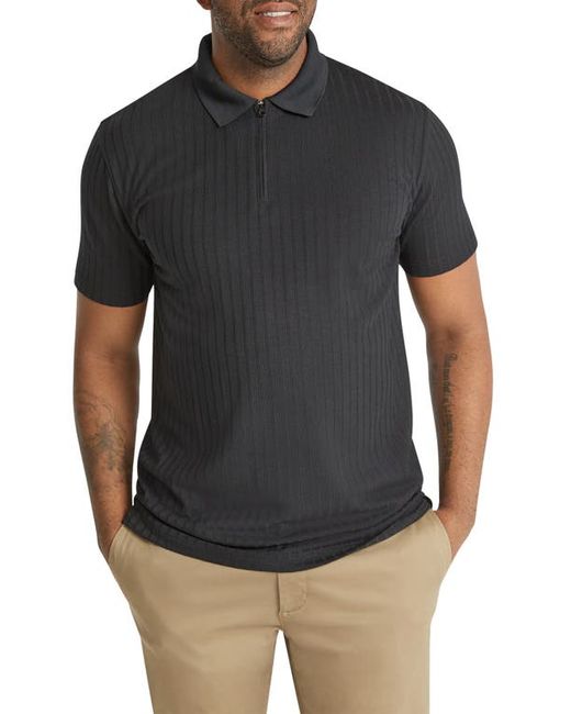 Johnny Bigg Page Quarter Zip Rib Polo Sweater in at Large