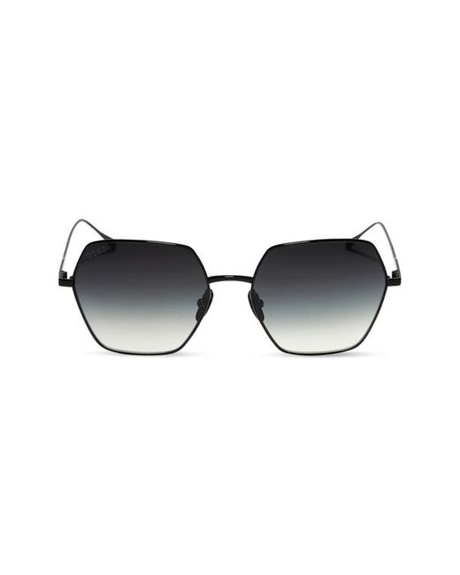 Diff Harlowe 55mm Square Sunglasses in Black/Grey Gradient at