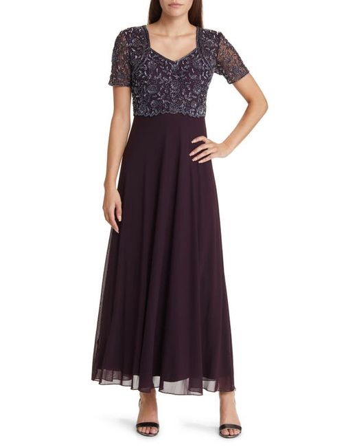 Pisarro Nights Beaded Bodice A-Line Gown in at 4