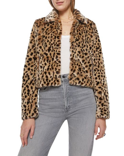 Mother The Pony Keg Cheetah Print Faux Fur Jacket in at X-Small