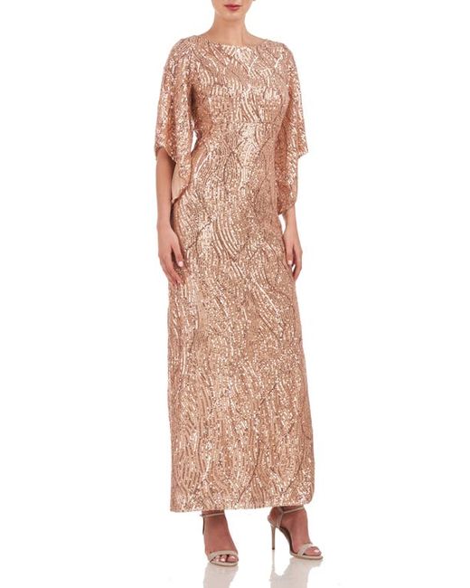 JS Collections Lorelei Sequin Gown in at 0