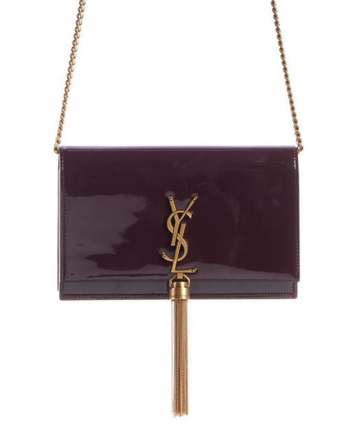 Saint Laurent Cassandre Kate Tassel Leather Wallet on a Chain in at