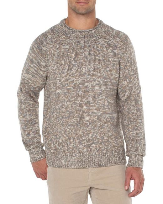 Liverpool Los Angeles Raglan Sleeve Sweater in Ivory/Taupe Mul at Small