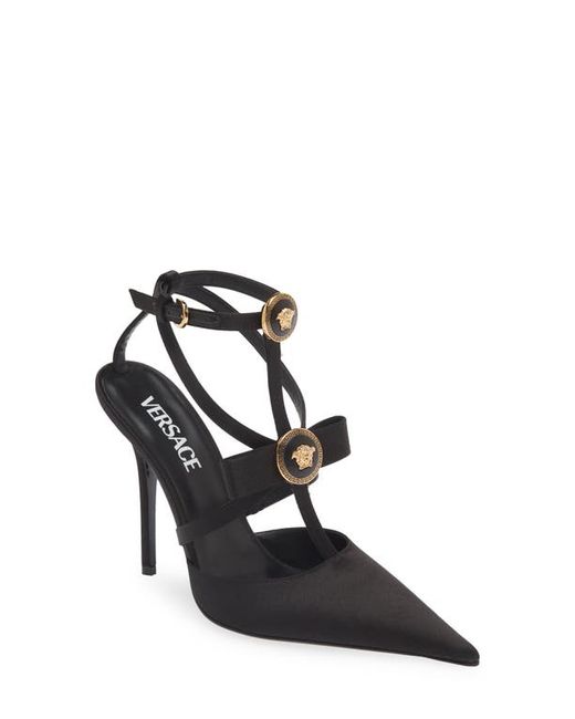 Versace Gianni Ribbon Cage Pointed Toe Pump in at 8Us