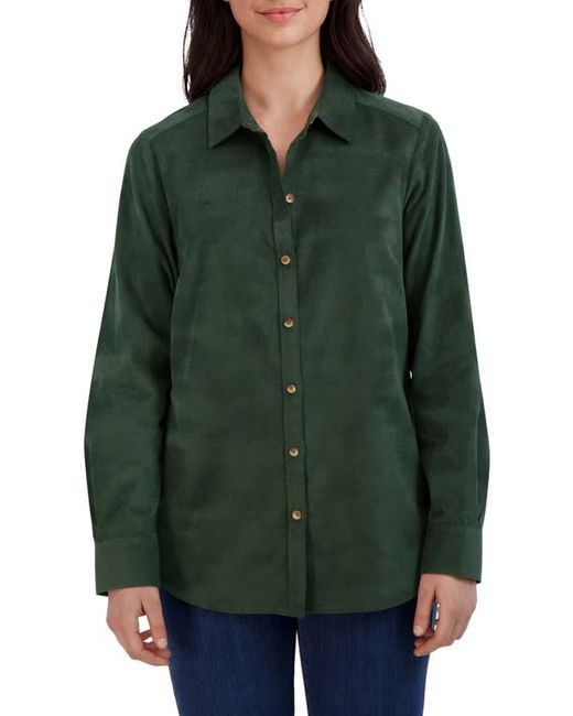 Foxcroft Haven Corduroy Button-Up Shirt in at 2